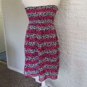 Reversible sheer strapless dress